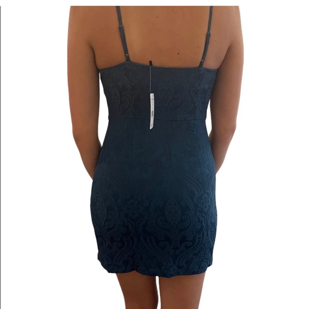 Free People NWT Blue Embroidered Slip Spaghetti Strap Dress (J) - Picture 3 of 3